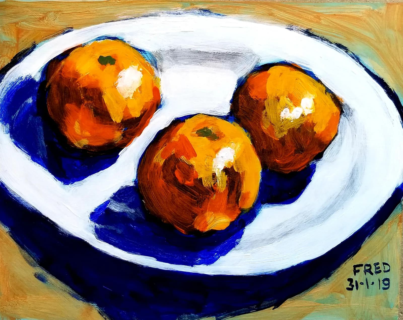 Divine Clémentine, acrylique sur masonite, 20,5 × 25,5 cm