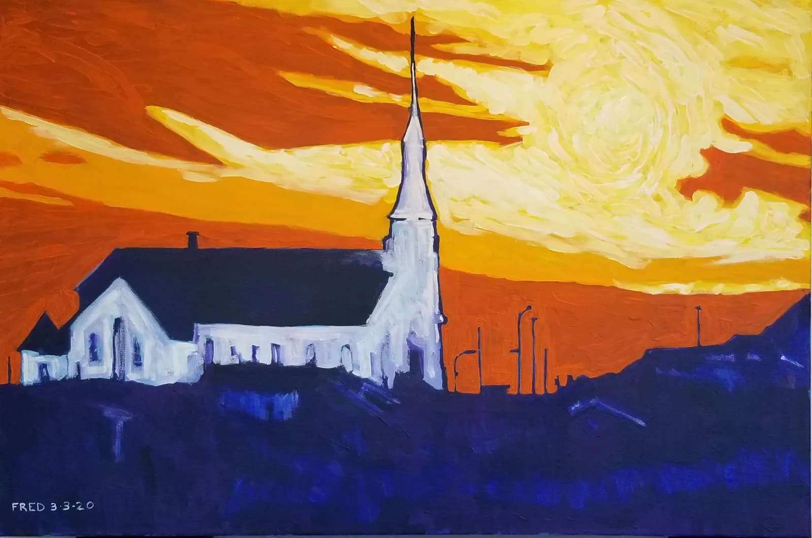 1316, route 199, acrylique sur toile galerie