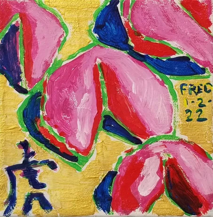Bonne année du tigre, acrylique sur toile