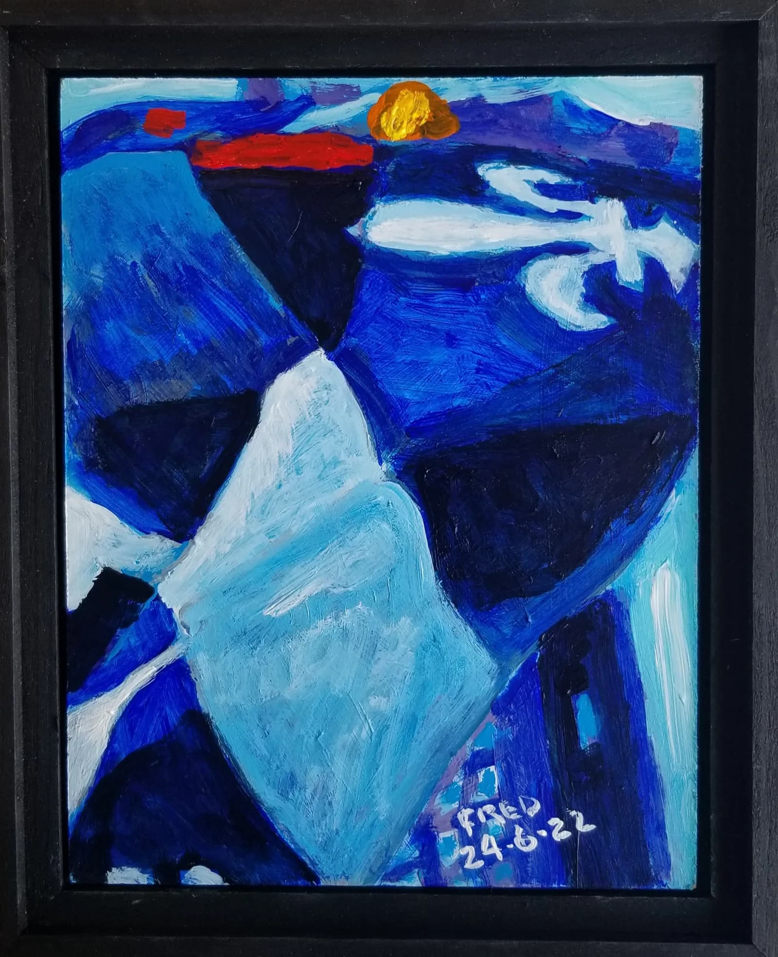 bonne fête, acrylique sur masonite