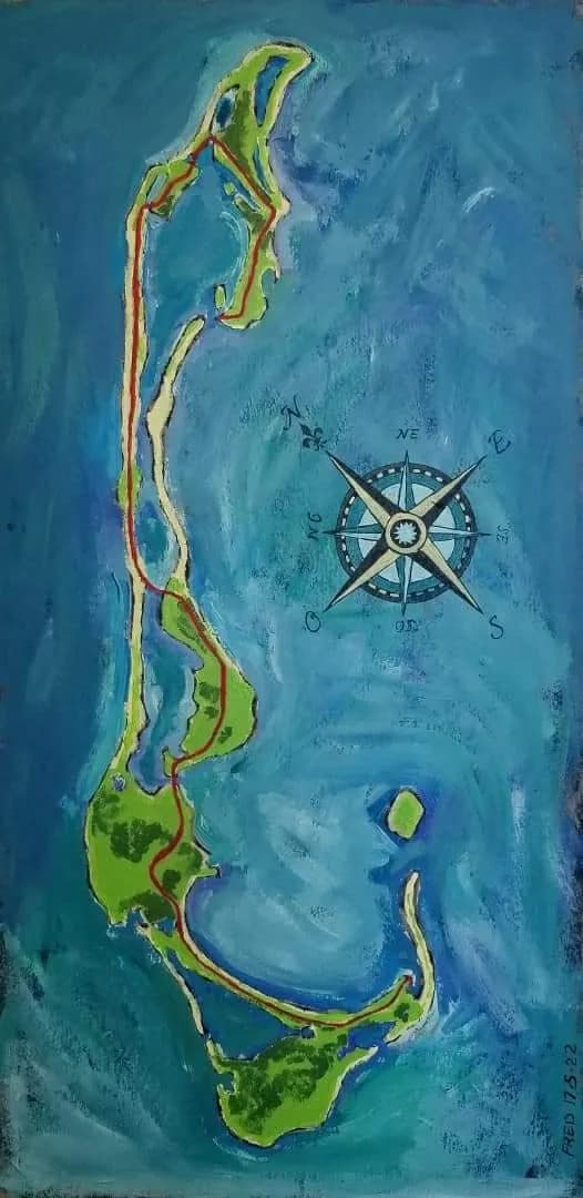 Le continent de la 199, acrylique sur bois