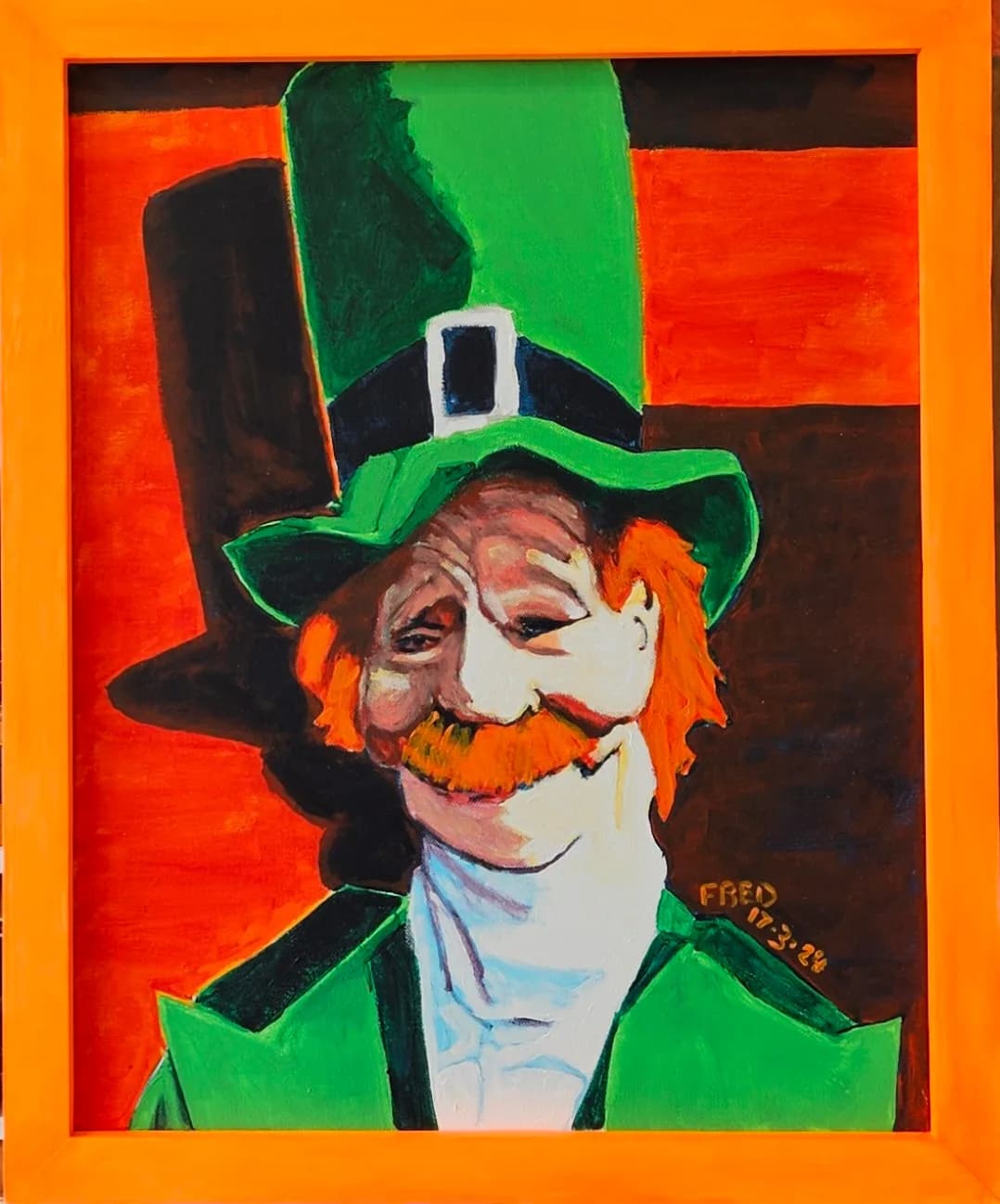 Patrick de Old Harry, acrylique sur toile, 50 × 40 cm