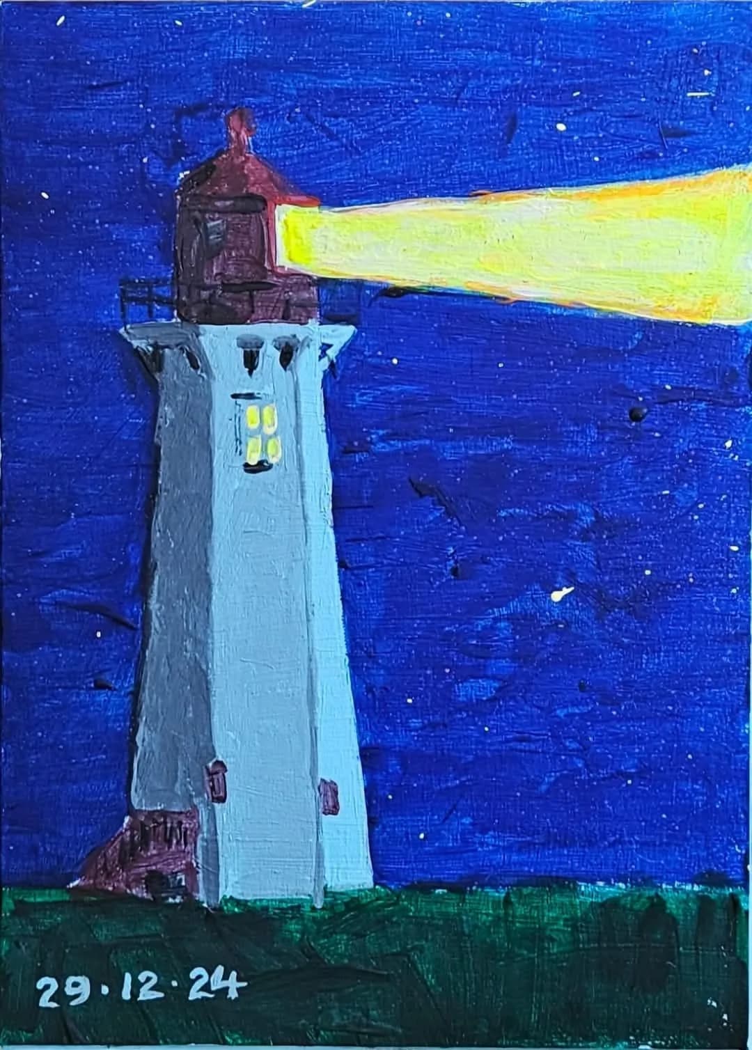 Buon compleanno Lucia, acrylique sur bois, 18 × 13 cm