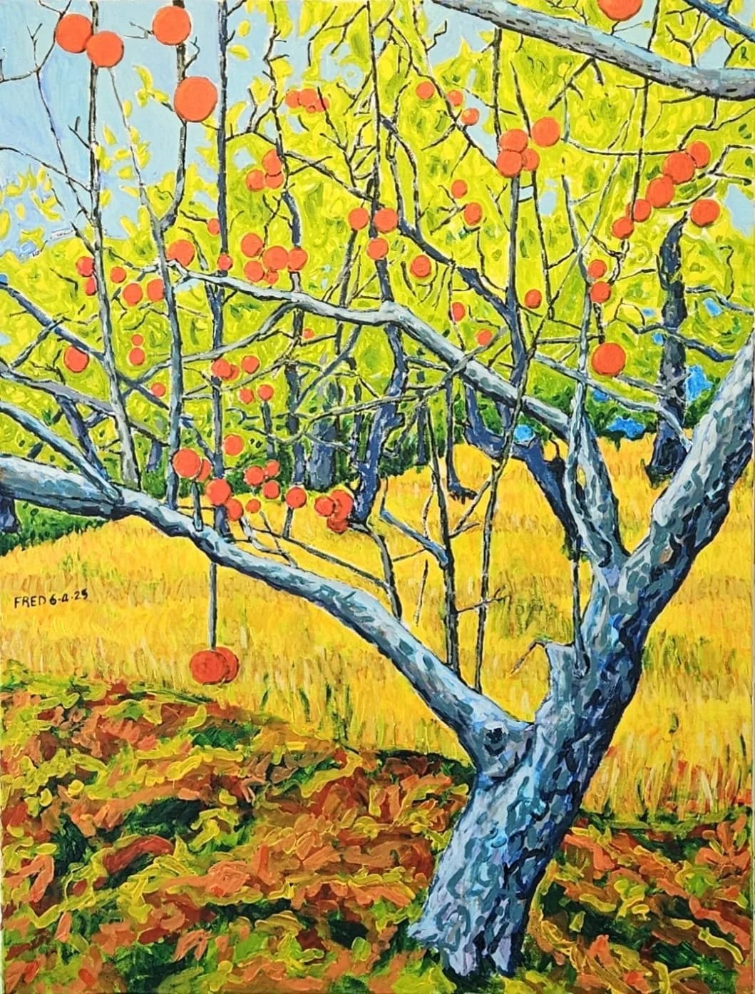 Où est Ève, acrylique sur toile galerie, 100 × 76 cm