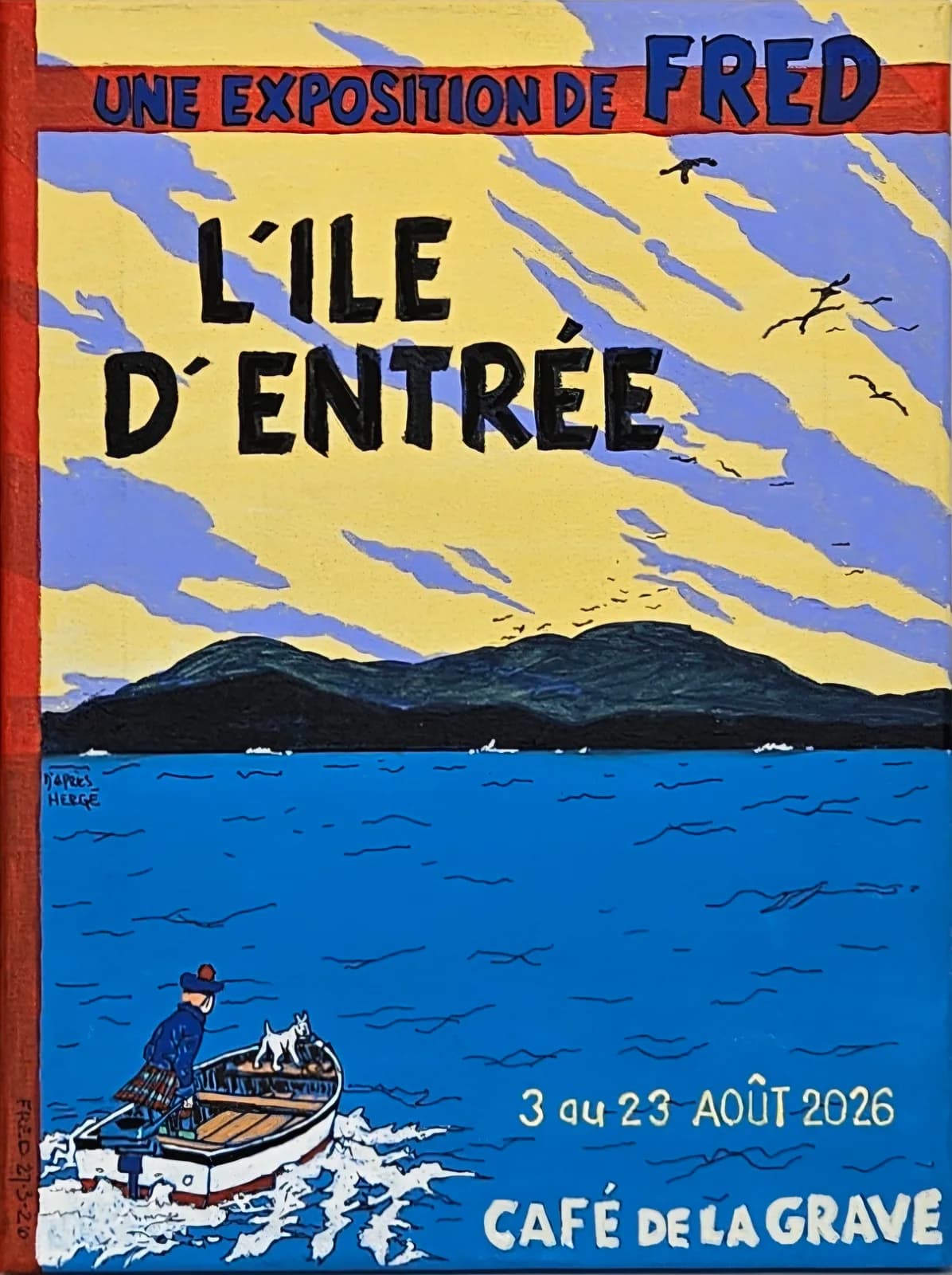 Affiche de l'exposition : Merci M. Hergé