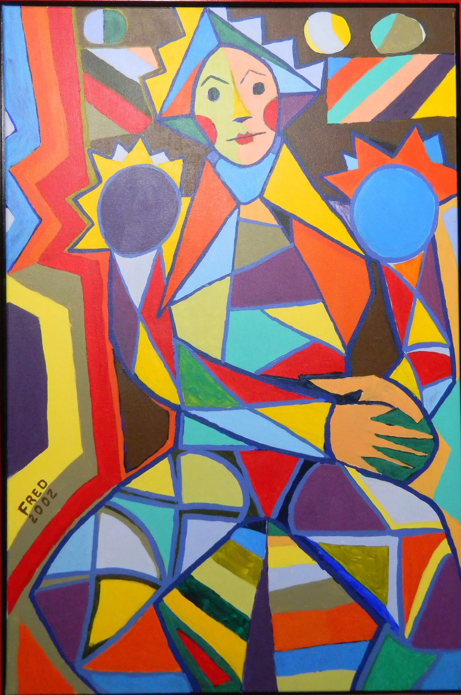 Arlequin, acrylique sur toile, 91 × 60 cm
