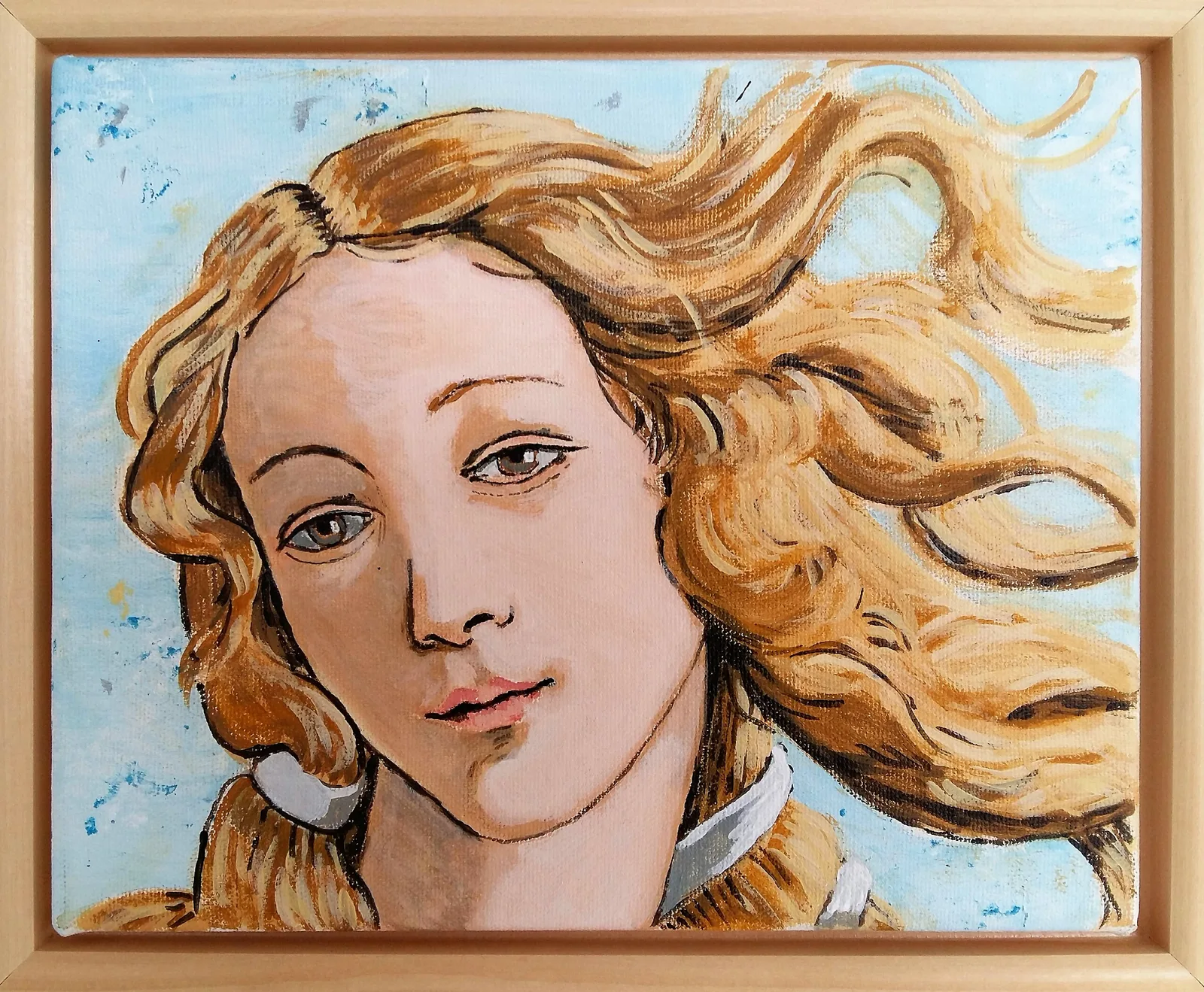 Botticcelli, acrylique sur toile, 20,5 × 25,5 cm