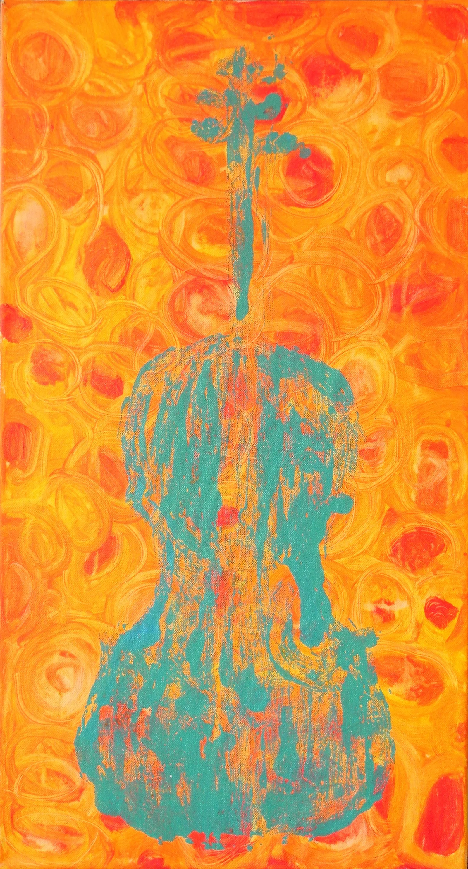 Violon tzigane, acrylique sur toile, 66 × 36 cm