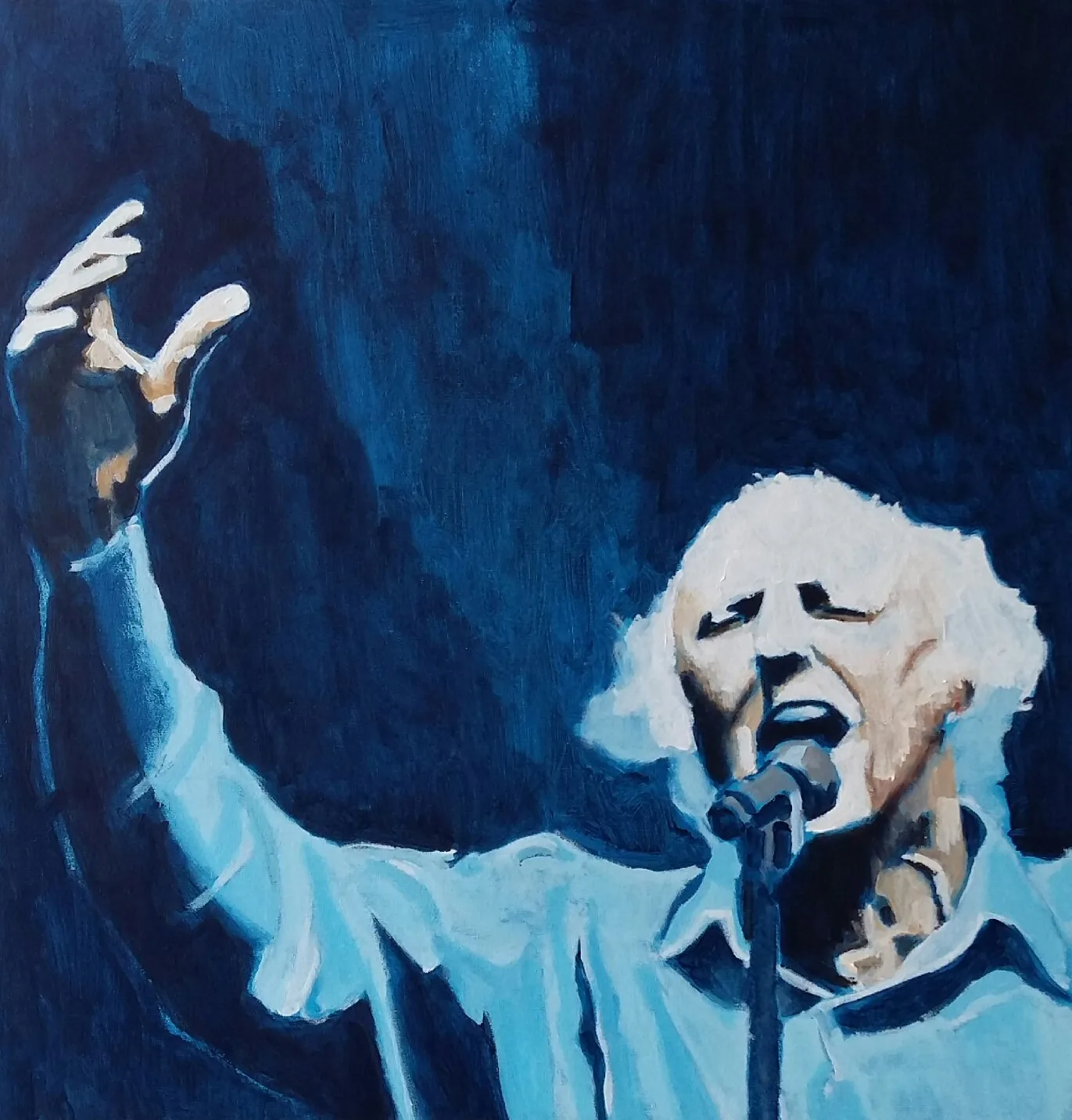 Le Grand Gilles, acrylique sur toile, 60 × 60 cm