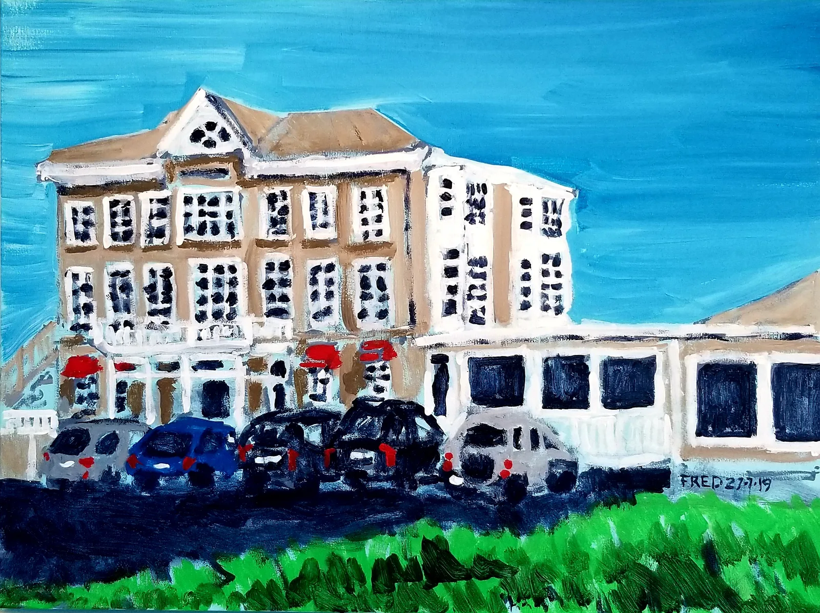 Le Vieux-Couvent, acrylique sur toile, 46 × 61 cm