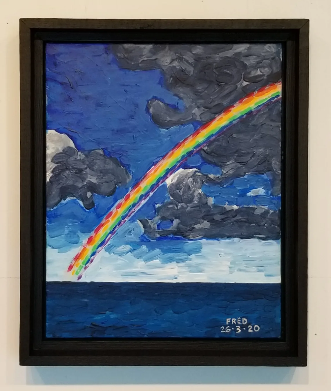 Ça va bien aller, acrylique sur masonite, 25 × 20 cm