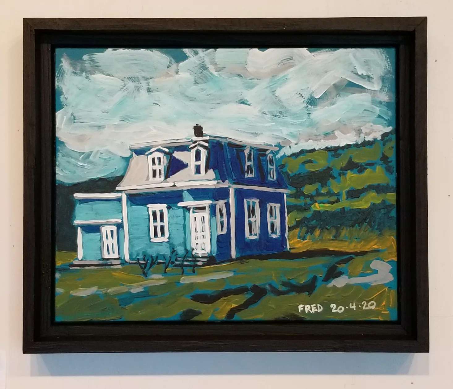 La maison de Roland à Émile, acrylique sur masonite, 20 × 25 cm