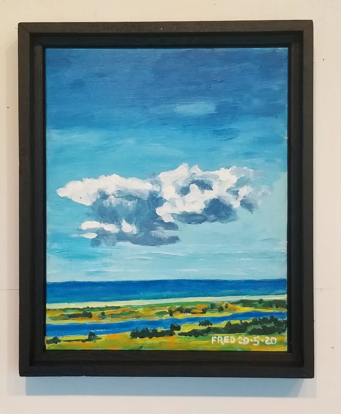 Notre nuage, acrylique sur masonite, 25 × 20 cm