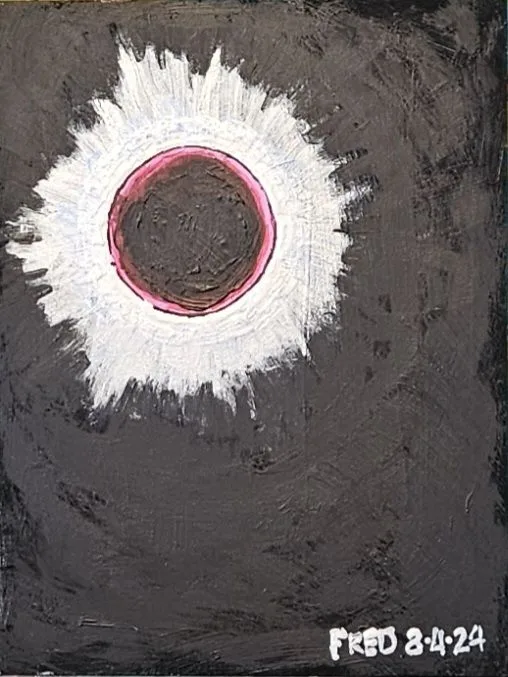 Rendez-vous avec la lune, acrylique sur masonite, 20 × 15 cm